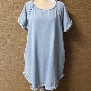 Umgee Dress Womens 1XL Blue Denim